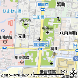 福岡県柳川市鍛冶屋町10周辺の地図