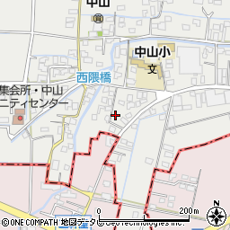 福岡県柳川市三橋町中山386周辺の地図