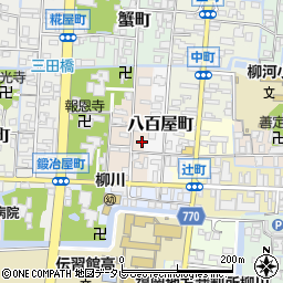 福岡県柳川市西魚屋町17周辺の地図