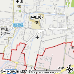 福岡県柳川市三橋町中山28周辺の地図