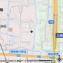 福岡県柳川市三橋町高畑周辺の地図