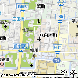 福岡県柳川市西魚屋町周辺の地図