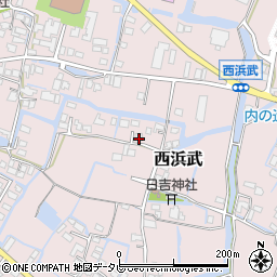 福岡県柳川市西浜武1253-1周辺の地図