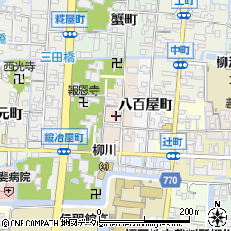 福岡県柳川市西魚屋町40周辺の地図