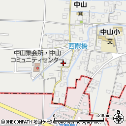 福岡県柳川市三橋町中山457周辺の地図