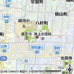 福岡県柳川市八軒町1周辺の地図