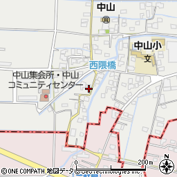 福岡県柳川市三橋町中山465周辺の地図