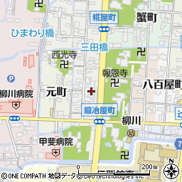 福岡県柳川市鍛冶屋町11周辺の地図