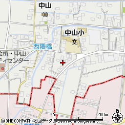 福岡県柳川市三橋町中山381周辺の地図