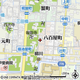福岡県柳川市西魚屋町38周辺の地図