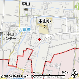 福岡県柳川市三橋町中山383周辺の地図