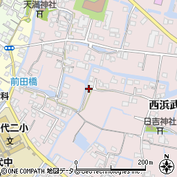 福岡県柳川市西浜武1232周辺の地図