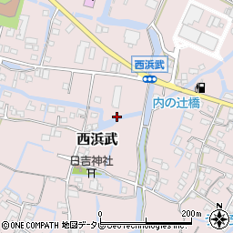 福岡県柳川市西浜武1127周辺の地図