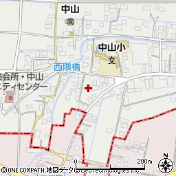 福岡県柳川市三橋町中山387周辺の地図
