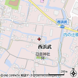 福岡県柳川市西浜武1258周辺の地図