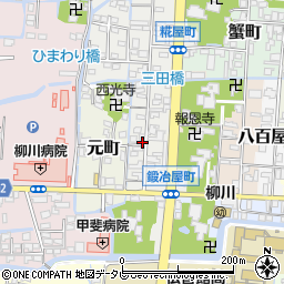 福岡県柳川市鍛冶屋町41周辺の地図
