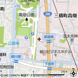 福岡県柳川市三橋町高畑223周辺の地図