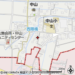 福岡県柳川市三橋町中山390周辺の地図