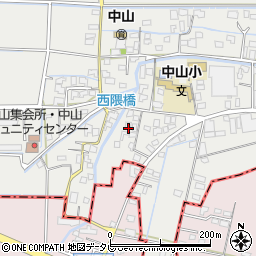 福岡県柳川市三橋町中山392周辺の地図