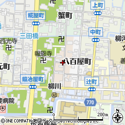 福岡県柳川市西魚屋町36周辺の地図
