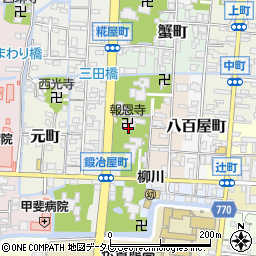 福岡県柳川市西魚屋町50周辺の地図
