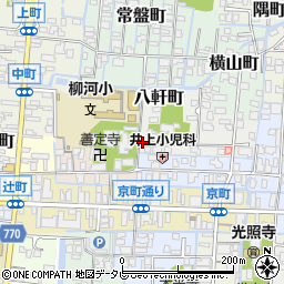 福岡県柳川市八軒町3周辺の地図