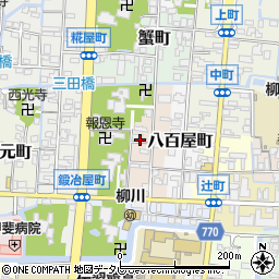 福岡県柳川市西魚屋町51周辺の地図