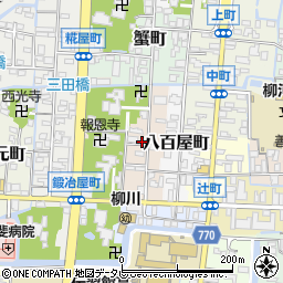 福岡県柳川市西魚屋町35周辺の地図