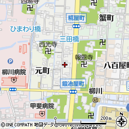 福岡県柳川市鍛冶屋町9周辺の地図