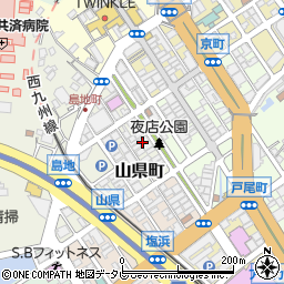 坐・和民佐世保夜店公園店周辺の地図