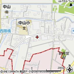 福岡県柳川市三橋町中山89周辺の地図