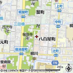 福岡県柳川市西魚屋町32周辺の地図