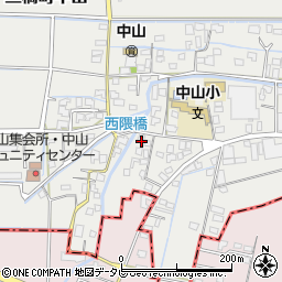 福岡県柳川市三橋町中山391周辺の地図