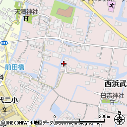 福岡県柳川市西浜武1233周辺の地図