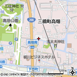 福岡県柳川市三橋町高畑104周辺の地図