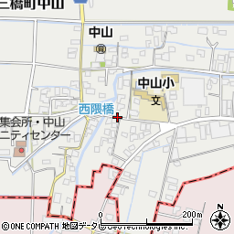 福岡県柳川市三橋町中山372周辺の地図