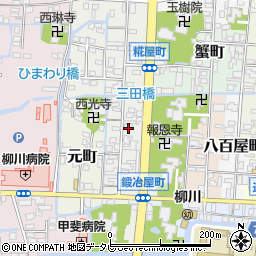 福岡県柳川市鍛冶屋町6周辺の地図