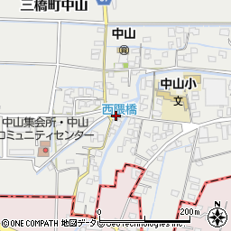 福岡県柳川市三橋町中山470周辺の地図