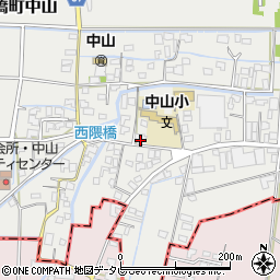 福岡県柳川市三橋町中山376周辺の地図