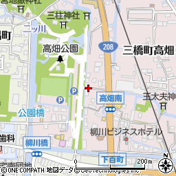 福岡県柳川市三橋町高畑340周辺の地図