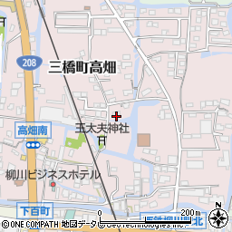福岡県柳川市三橋町高畑120周辺の地図