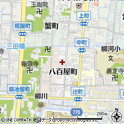 福岡県柳川市八百屋町14周辺の地図