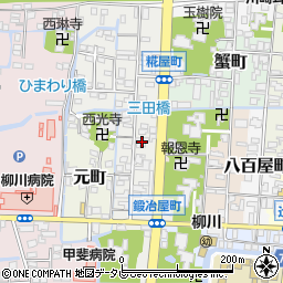 福岡県柳川市鍛冶屋町5周辺の地図