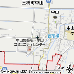 福岡県柳川市三橋町中山745周辺の地図