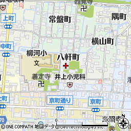 福岡県柳川市八軒町周辺の地図