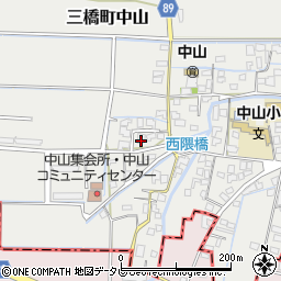 福岡県柳川市三橋町中山750周辺の地図