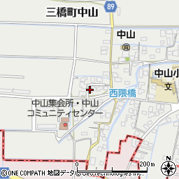 福岡県柳川市三橋町中山747周辺の地図