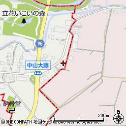 福岡県柳川市三橋町中山172周辺の地図