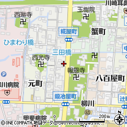福岡県柳川市鍛冶屋町52周辺の地図