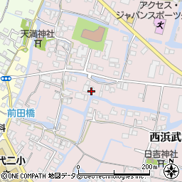 福岡県柳川市西浜武1144-3周辺の地図